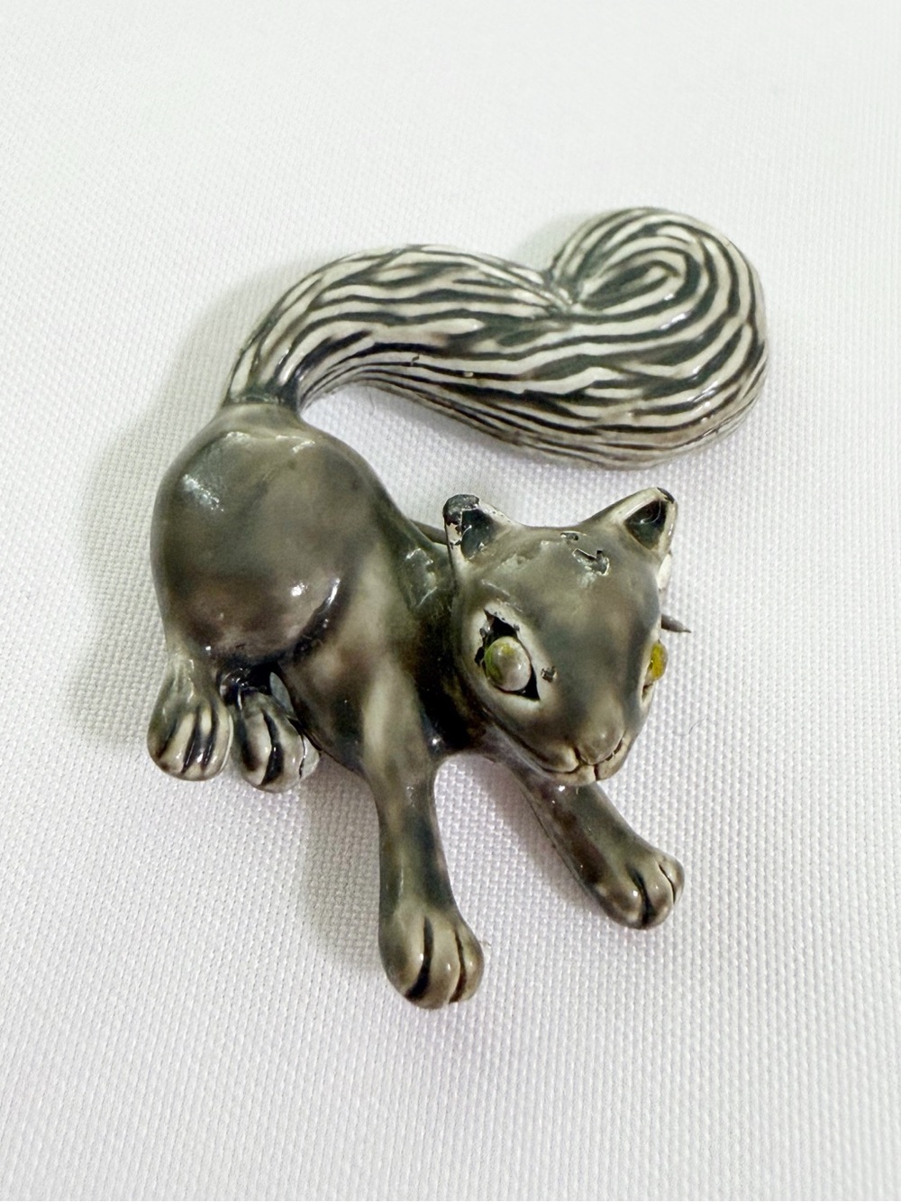 Vintage Gerrys Squirrel Brooch Gray
